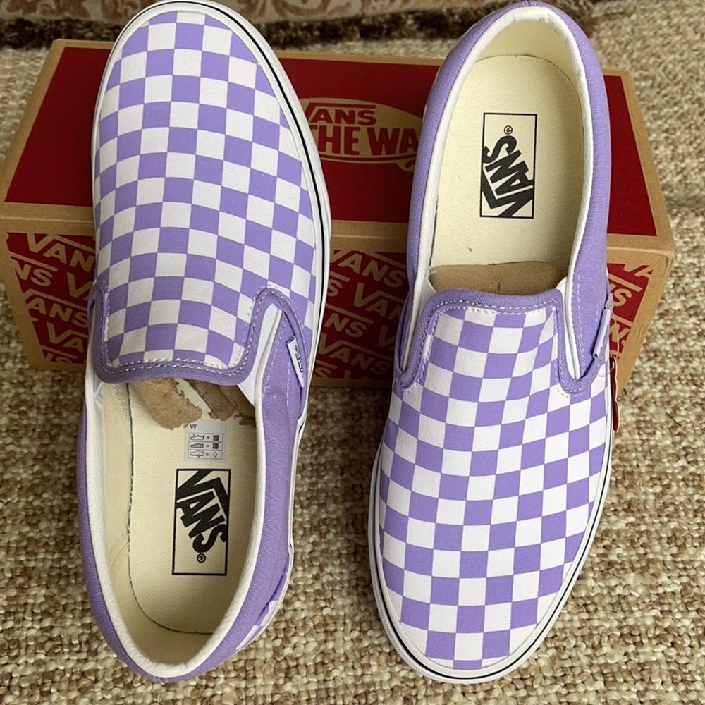 Vans Classic Slip On Checkerboard Violet Tulip WMNS - Picture 12 of 16